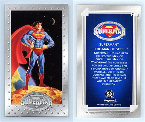 superman man of steel premium card box|skybox superman platinum series.